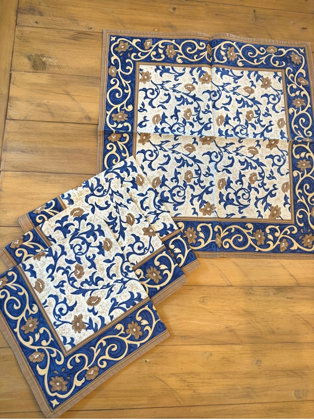 Vintage Cost Plus World Market 20” Cotton Napkins Set of 4